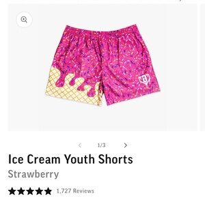 Strawberry Delight Kids Shorts - Pink YXL